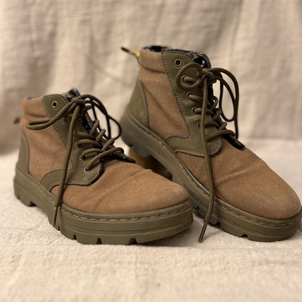 Vintage Dr. Marten Airwalk Canvas Fatigue Green Boots